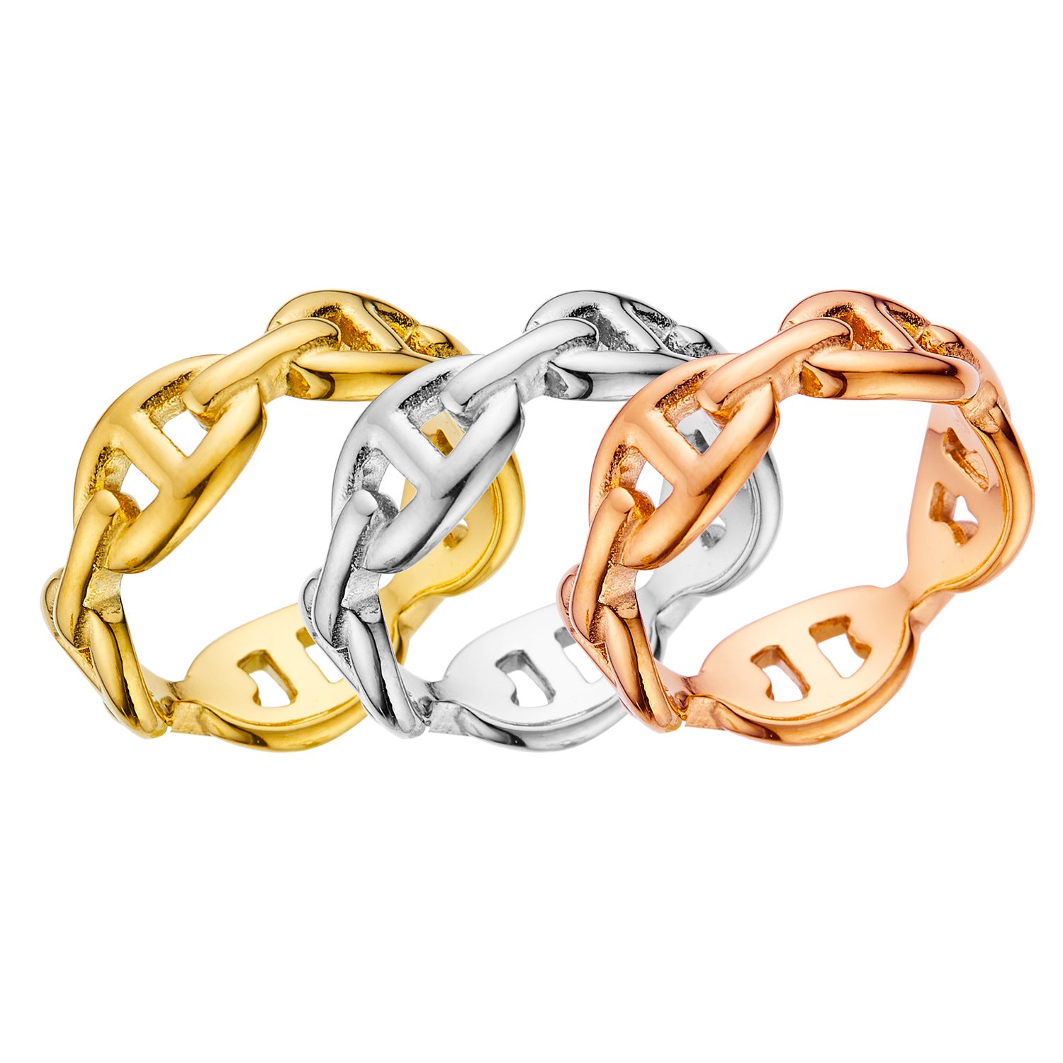 European And American Personalized Chain Ring Non-fading Titanium Steel Ring - FASHIONKULTUR