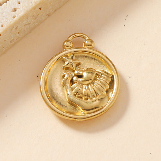 Single Pendant Twelve Constellation Casting DIY Accessories - FASHIONKULTUR