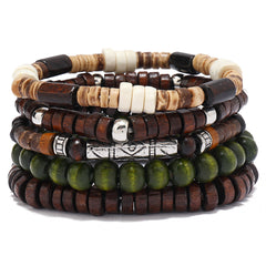 Handmade Beaded Bracelet Men's Retro Multi-layer