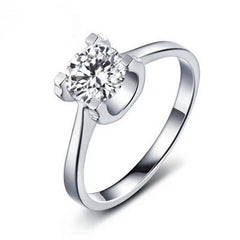 Moissanite Classic Six-claw 1 Karat Open Ring - FASHIONKULTUR