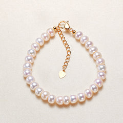 Freshwater Pearl Plain White Bracelet - FASHIONKULTUR