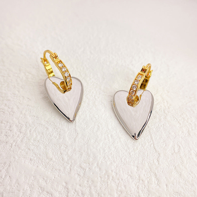 Personality Trendy Earrings Female Heart-shaped High Sense - FASHIONKULTUR