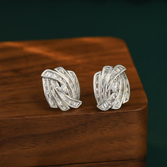 Fashion Micro Zircon-encrusted Stud Earrings Women - FASHIONKULTUR