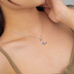 Yuanfan 925 Sterling Silver Moon Necklace Female Niche - FASHIONKULTUR