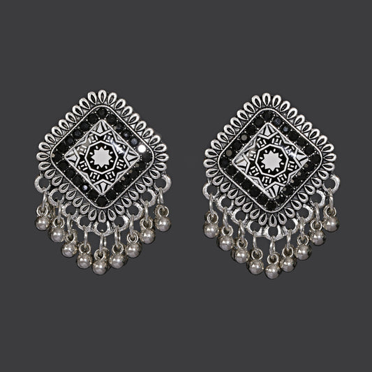 Retro Court Bell Tassel Pendant Earrings Niche Creative Design