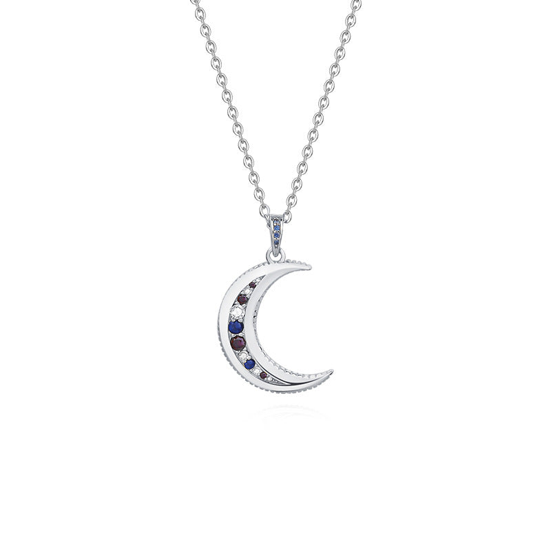 Yuanfan 925 Sterling Silver Moon Necklace Female Niche - FASHIONKULTUR