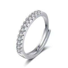 Moissanite Classic Six-claw 1 Karat Open Ring - FASHIONKULTUR