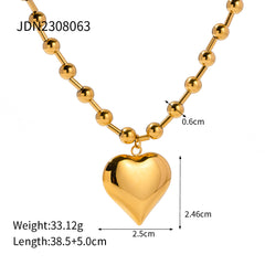 Peach Heart Series Retro Classic Love Necklace