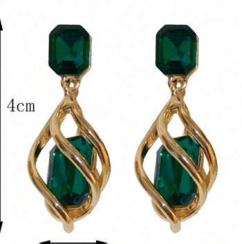 Retro Creative Fashion Emerald Women's Stud Earrings - FASHIONKULTUR