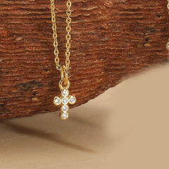 All-match Cross Design Pendant Clavicle Chain Necklace