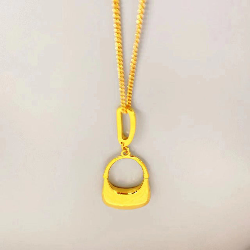 French Gold High Sense Stylish Elegant Necklace - FASHIONKULTUR