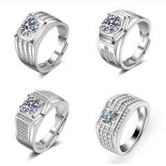 Moissanite Classic Six-claw 1 Karat Open Ring - FASHIONKULTUR