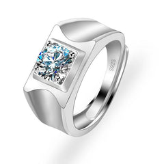 Moissanite Classic Six-claw 1 Karat Open Ring - FASHIONKULTUR