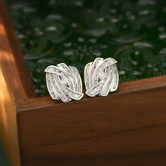 Fashion Micro Zircon-encrusted Stud Earrings Women - FASHIONKULTUR