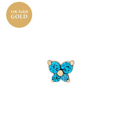 Personality Fashion Screw Zircon Butterfly Studs - FASHIONKULTUR