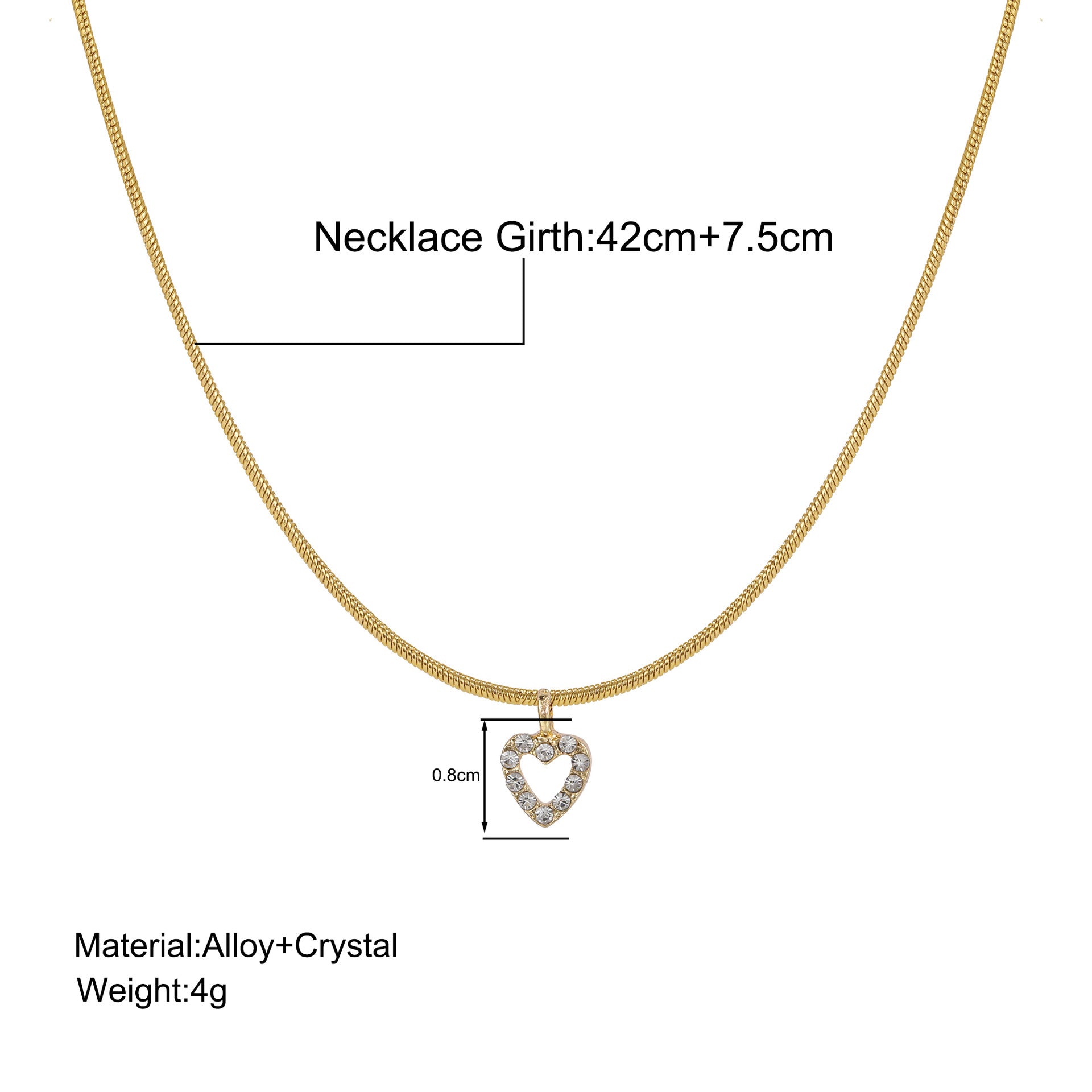 Temperamental All-match Sweater Chain Jewelry Zircon Peach Heart Pendant Necklace - FASHIONKULTUR