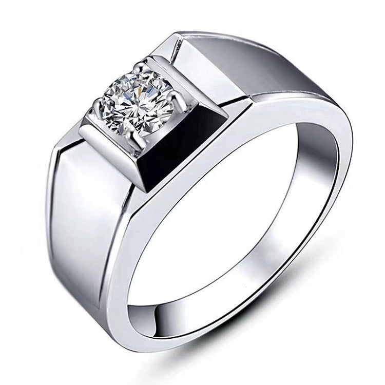 Moissanite Classic Six-claw 1 Karat Open Ring - FASHIONKULTUR