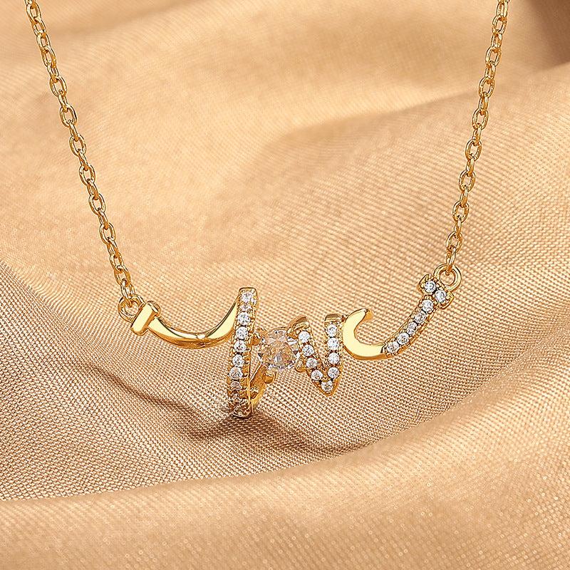 Light Luxury Minority Design LOVE Necklace For Women