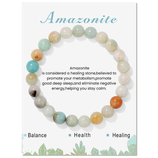 Simple And Natural Stone Handmade Elastic String Bracelet - FASHIONKULTUR