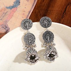 Bohemian Retro Ethnic Style Bell Earrings Women's Long