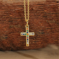 All-match Cross Design Pendant Clavicle Chain Necklace