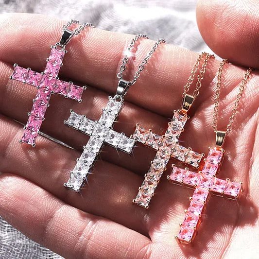 Goth Cross Pendant Necklace