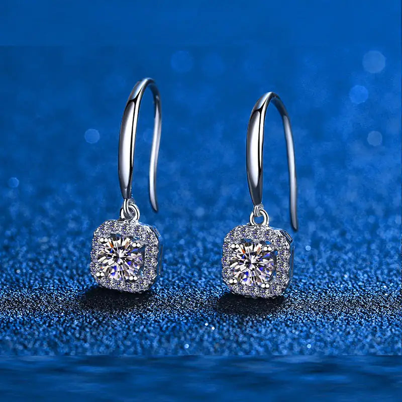 Sterling Silver Platinum Plated Earrings - FASHIONKULTUR