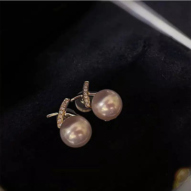 18K Gold Pearl Stud Earrings - FASHIONKULTUR