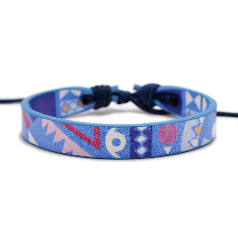 Printed Leather Bracelet PU Bracelet - FASHIONKULTUR