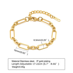 Ornament Extended Stainless Steel Bracelet Gold - FASHIONKULTUR