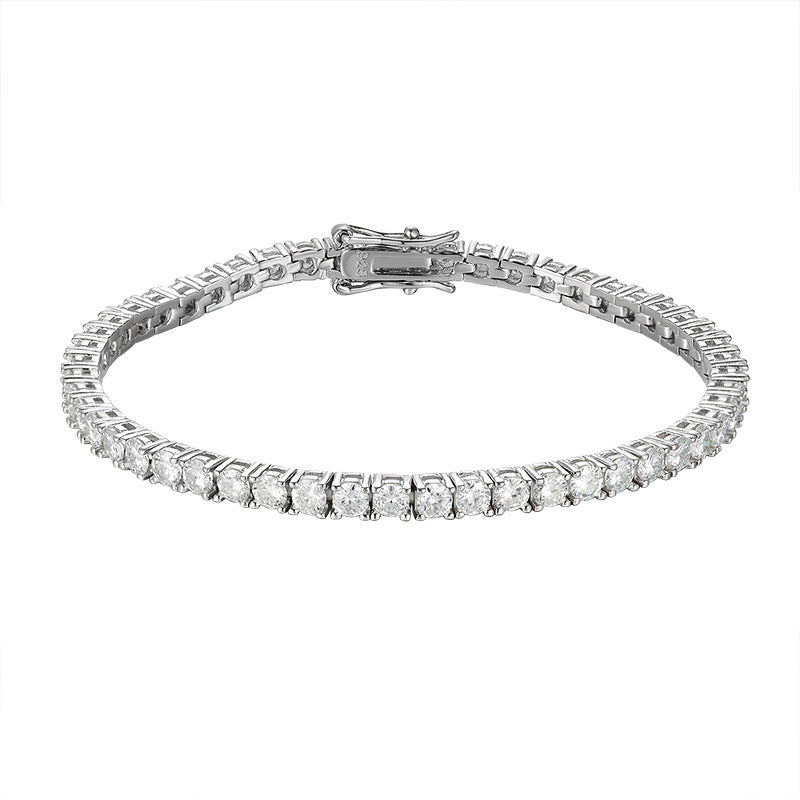 10 Points Moissanite Bracelet Tennis Chain S925 Sterling Silver - FASHIONKULTUR