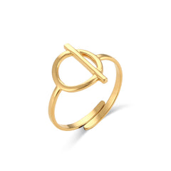 Stainless Steel Plated 18K Gold Finger Ring Jewelry For Women - FASHIONKULTUR