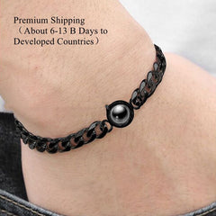 Original Design New Men Circle M Bracelet Personalized