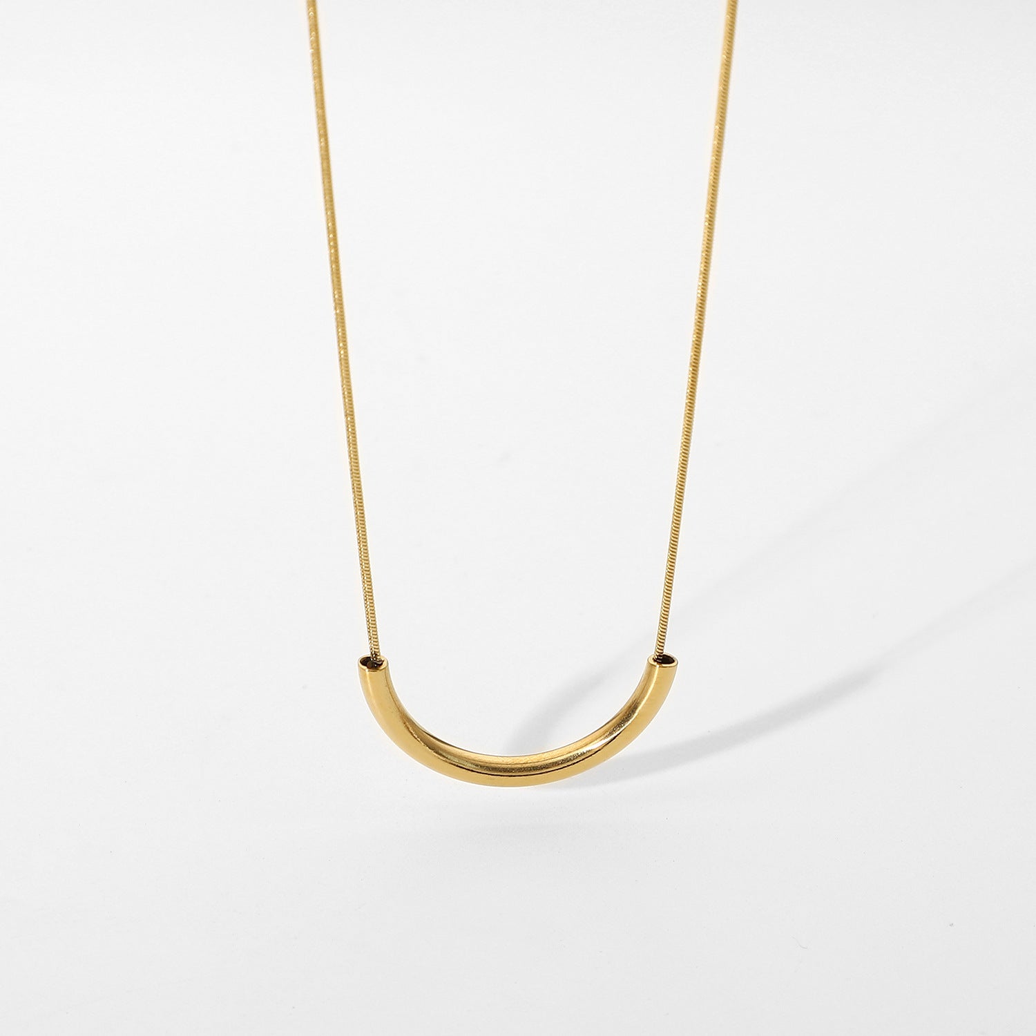 Vintage Stainless Steel Necklace Gold-plated Jewelry Clavicle Chain - FASHIONKULTUR