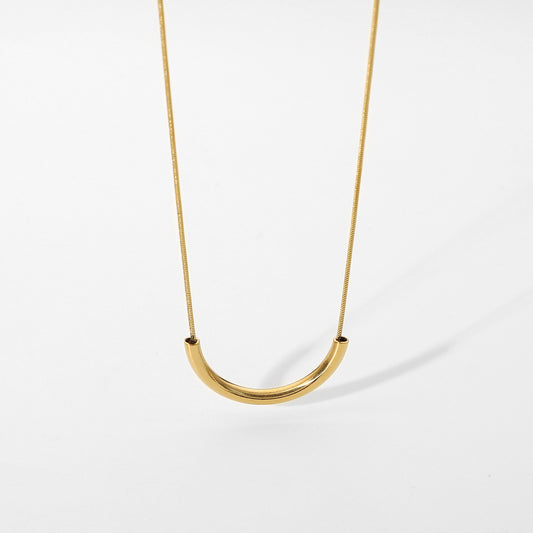 Vintage Stainless Steel Necklace Gold-plated Jewelry Clavicle Chain - FASHIONKULTUR