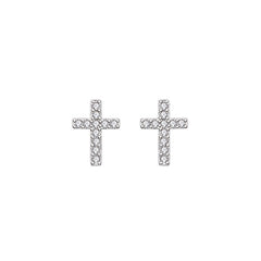 Simple Cross Stud Earrings For Women