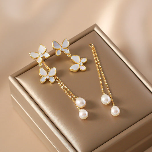 New Trendy Exquisite Sweet Butterfly Long Tassel Earrings - FASHIONKULTUR