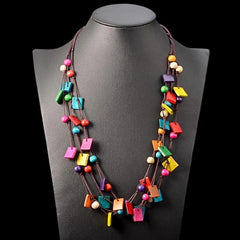 Bohemian Retro Exaggerated And Personalized Ethnic Style Color Necklace - FASHIONKULTUR