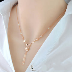 925 Sterling Silver 18K Color Gold Necklace