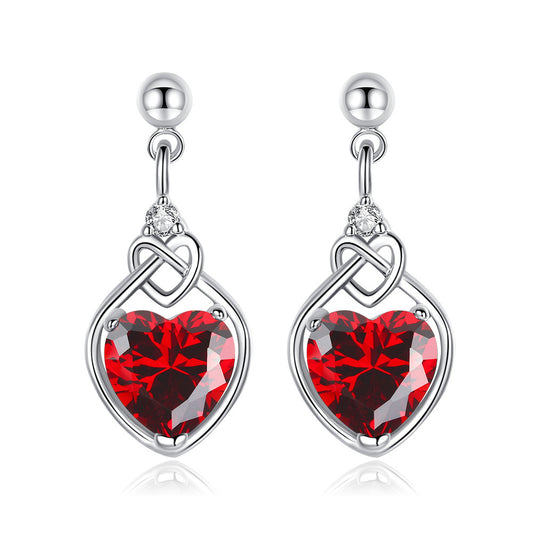 Heart-shaped Ruby Jewelry Suit - FASHIONKULTUR