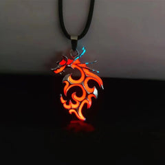 Luminous Flame Dragon Necklace Student Glowing