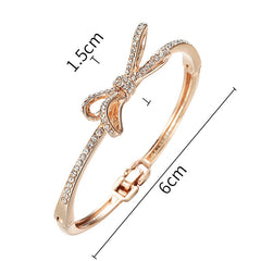 Women's Bracelets, Diamonds, Bows, Rose Gold Alloy Bracelets - FASHIONKULTUR