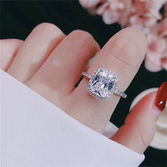 Rings For Women Bridal Wedding Anelli Trendy Jewelry Engagement Ring White Gold Color Anillos - FASHIONKULTUR