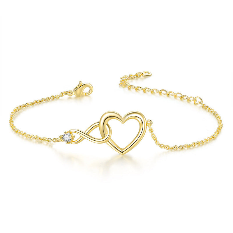 Heart-shape Bracelet Fashion Jewelry Versatile Love Bracelet Gift For Girlfriend Valentine's Day - FASHIONKULTUR