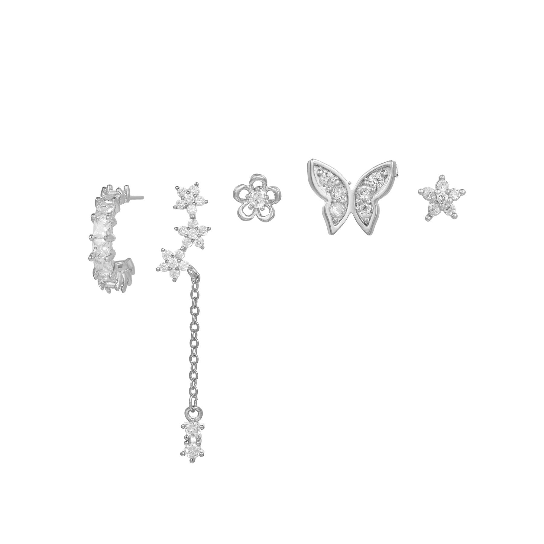 Romantic Star And Moon Series Popular Butterfly Earrings - FASHIONKULTUR