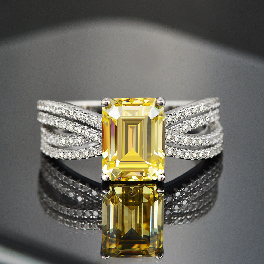 925 Silver Luxury 4.5 Carat Simulated Diamond Ring - FASHIONKULTUR