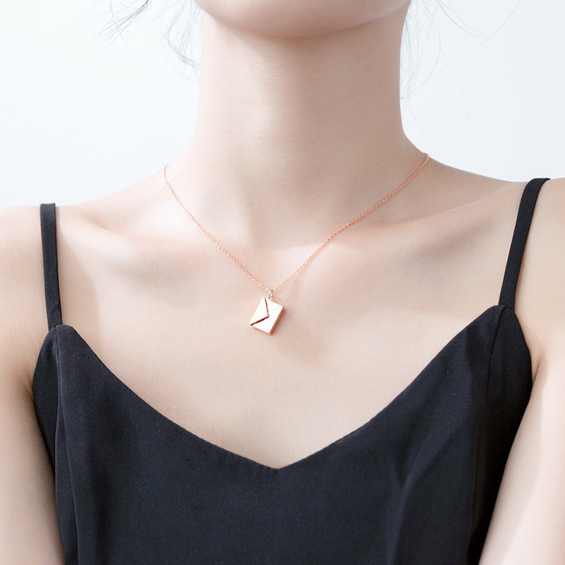 Fashion Jewelry Envelop Necklace Women Lover Letter Pendant Best Gifts For Girlfriend - FASHIONKULTUR