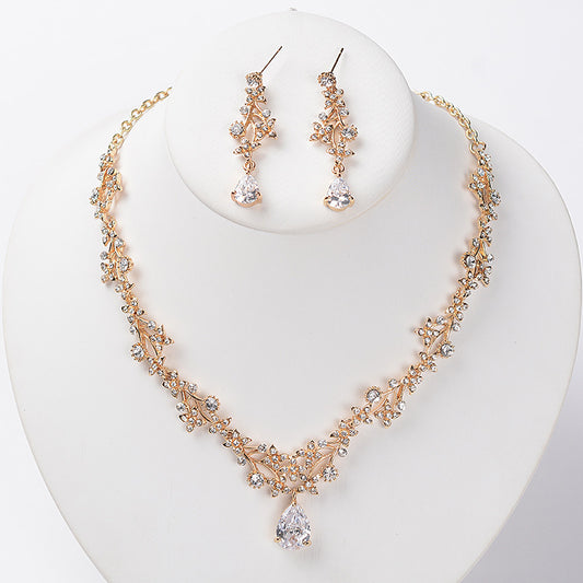 Necklace And Stud Earring Fashion Jewelry Set For Women