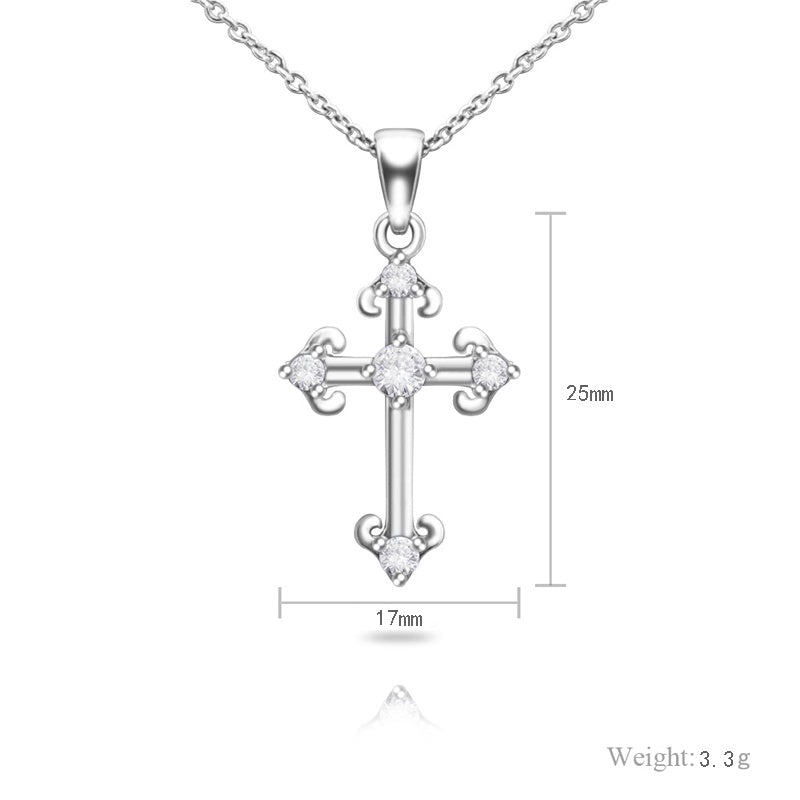 Cross Diamond Necklace Jewelry - FASHIONKULTUR