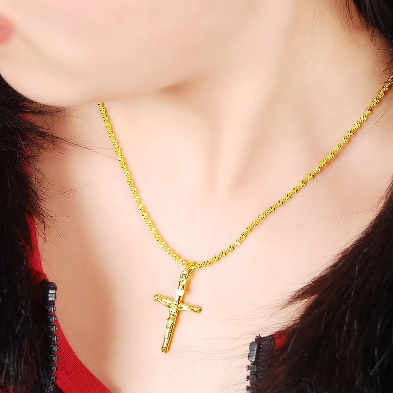 Women's Gold-plated Jewelry Cross Necklace Fading Manufacturer Direct Wholesale - FASHIONKULTUR